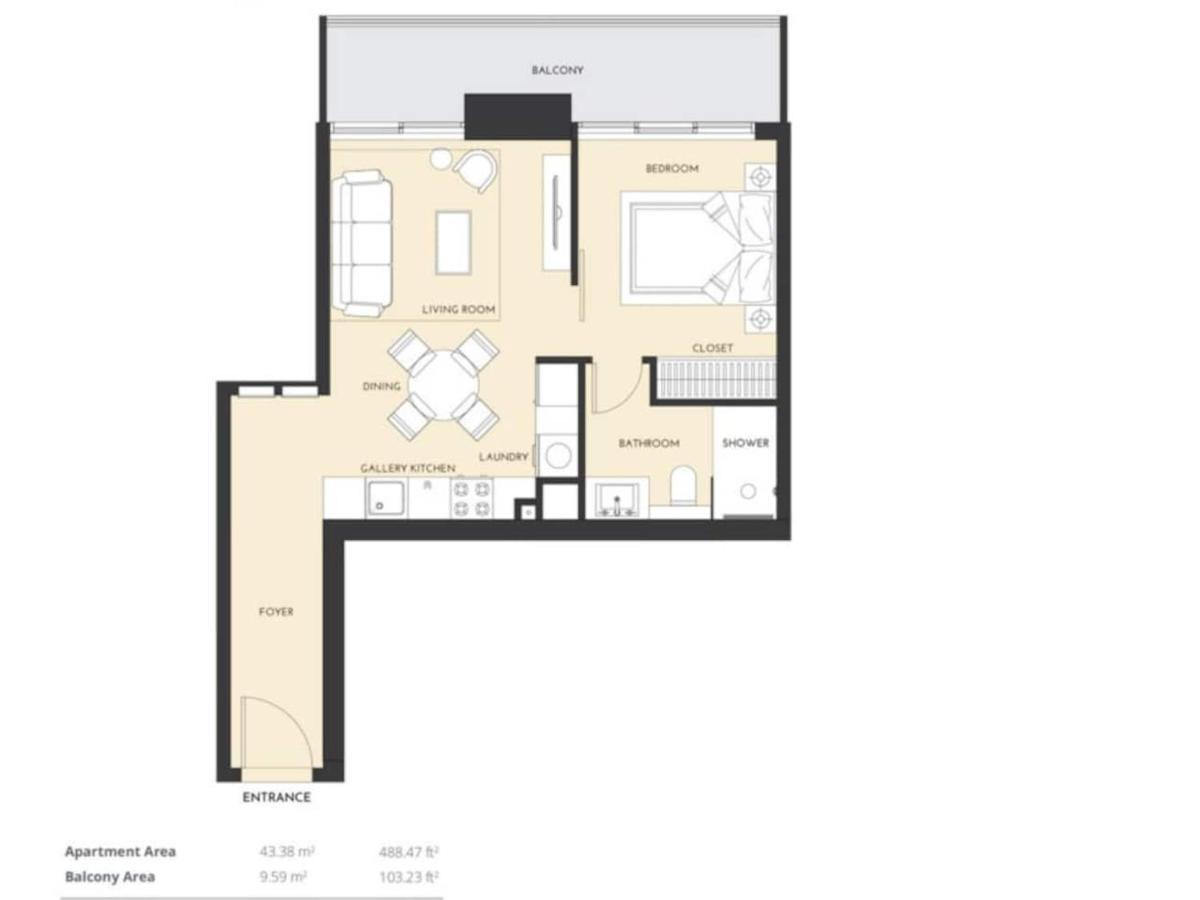 Promo I Sea View I 1 Bedroom Apartment I Studio One Tower I Dubai Marina Bagian luar foto